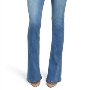 Designer blue denim jeans